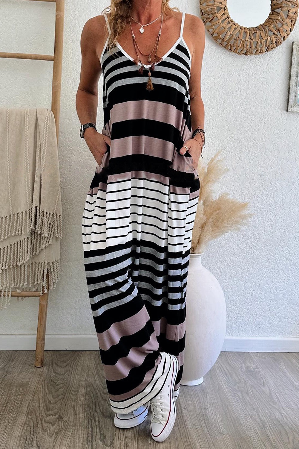 Striped Casual Tank Maxi LT