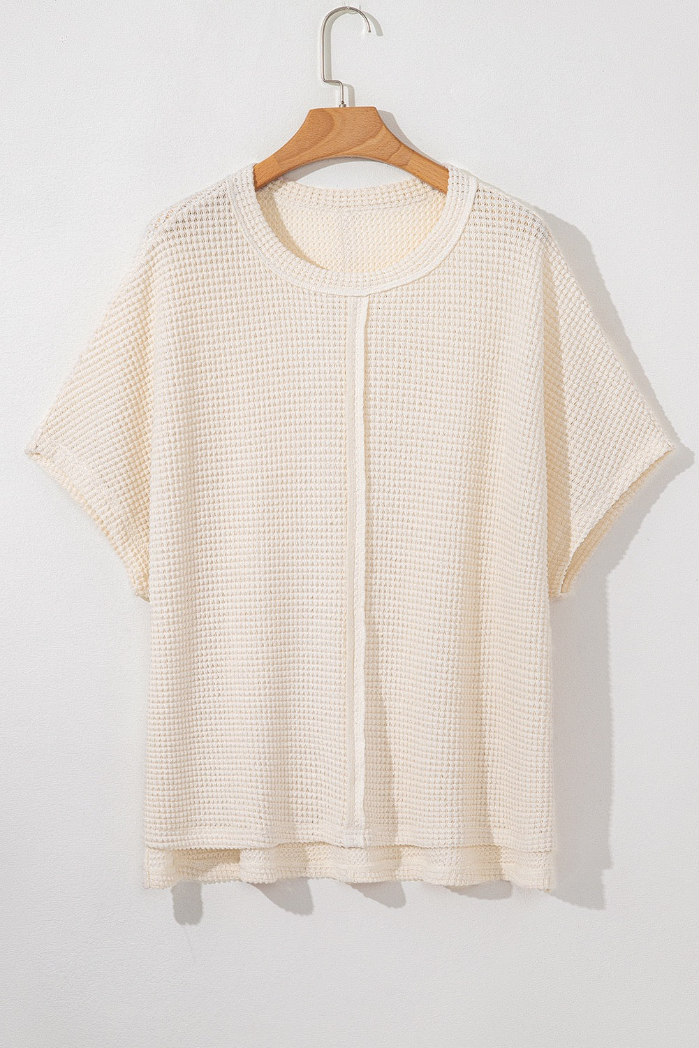 Beige Waffle Plus Size Top LT