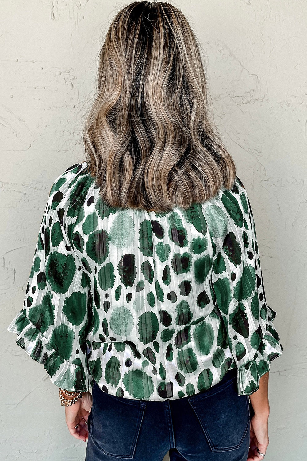 Green Spotted Blouse LT