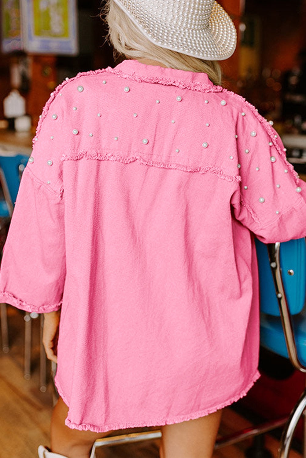 Pink Pearl Denim Jacket LT