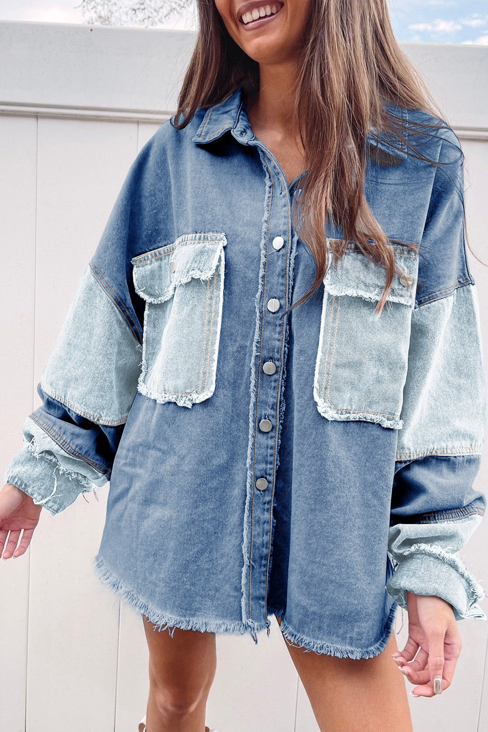 Oversized Patchwork Denim Jacket LT