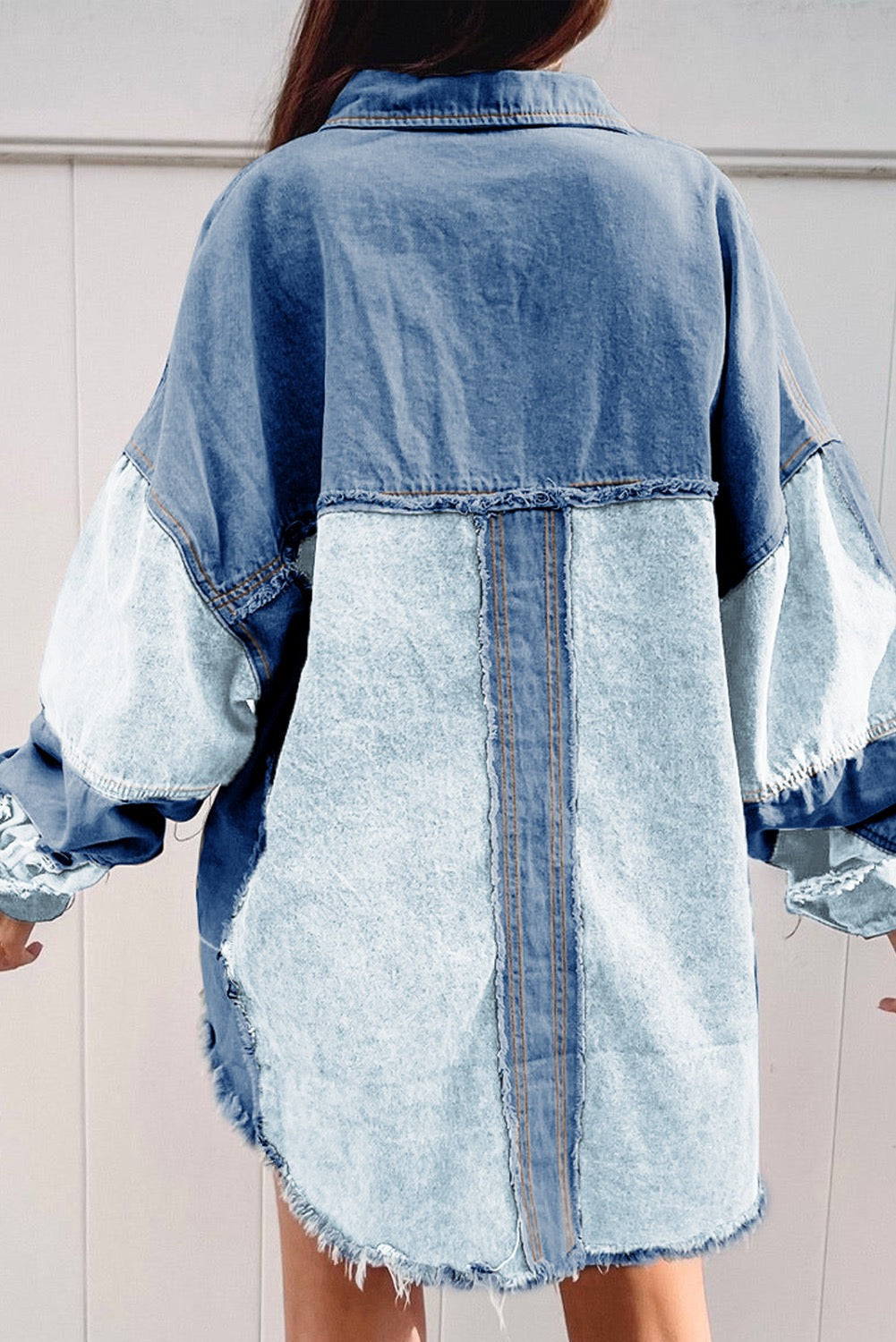 Oversized Patchwork Denim Jacket LT