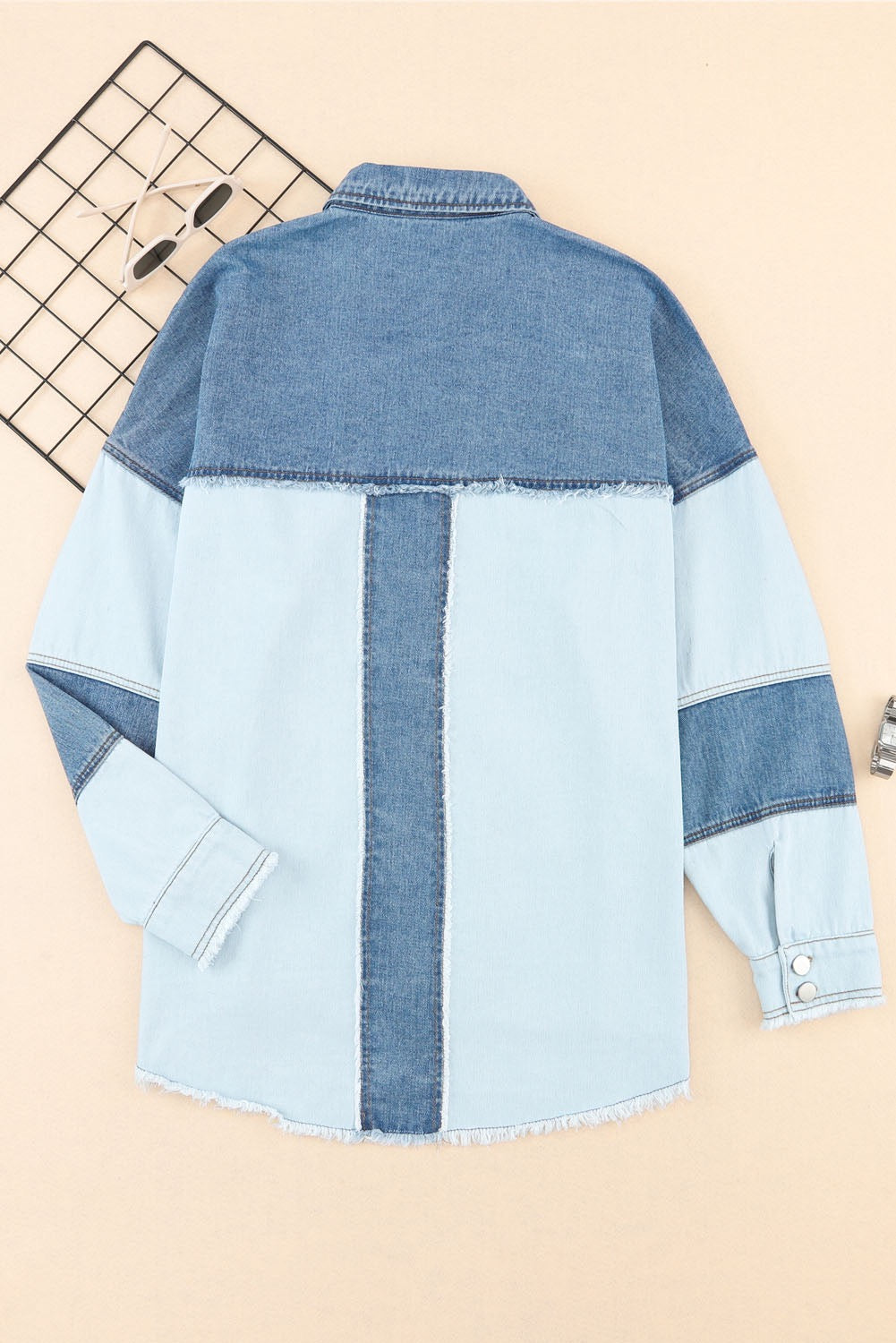 Oversized Patchwork Denim Jacket LT