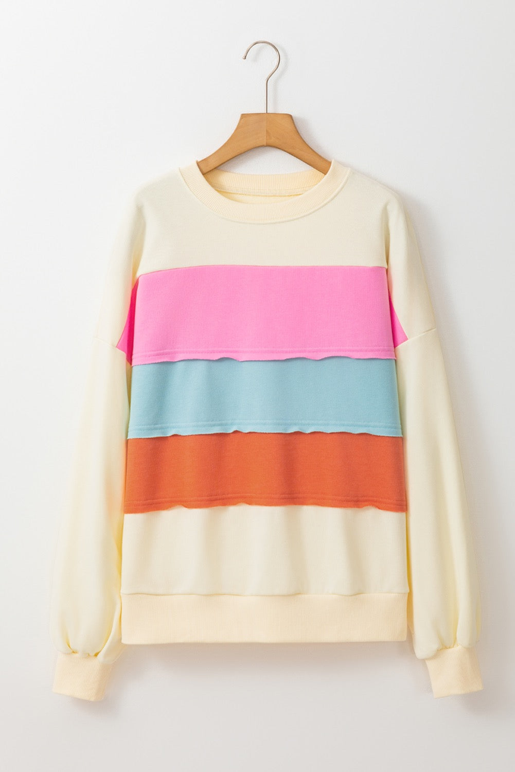 Striped Patchwork Pullover LT