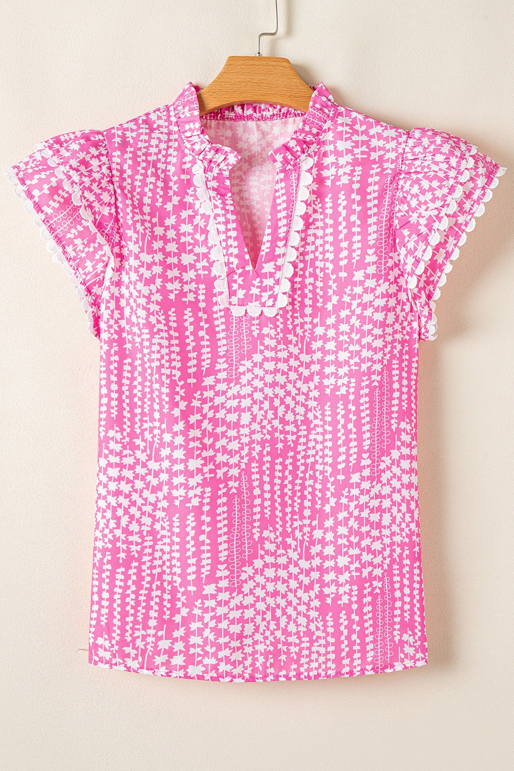 Pink Abstract RicRac Blouse March.