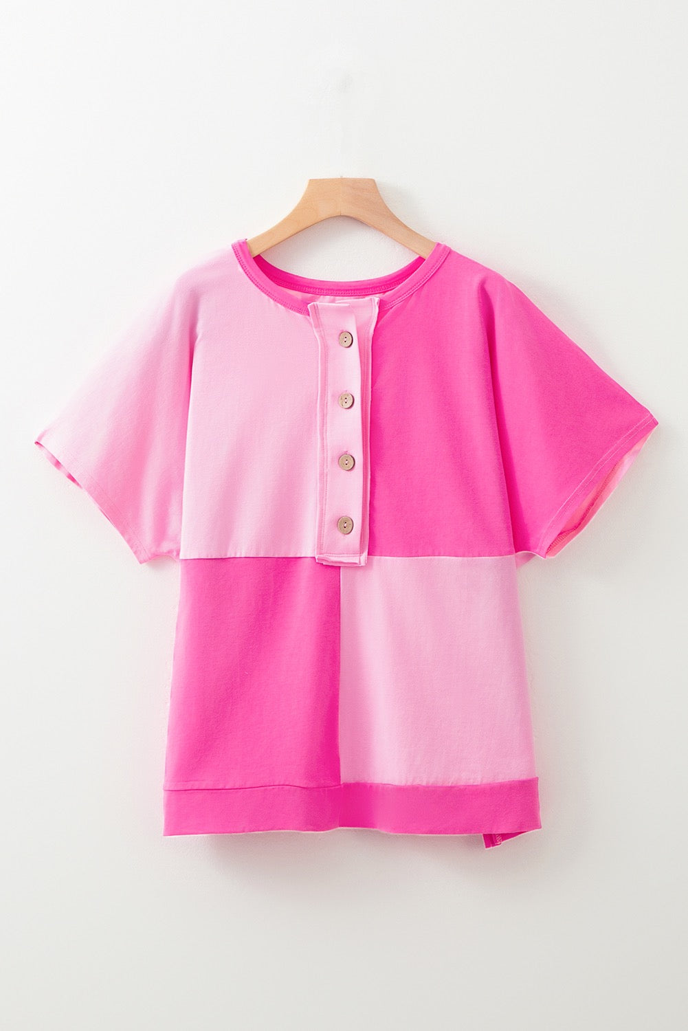 Pink Patchwork Plus Size Top March.