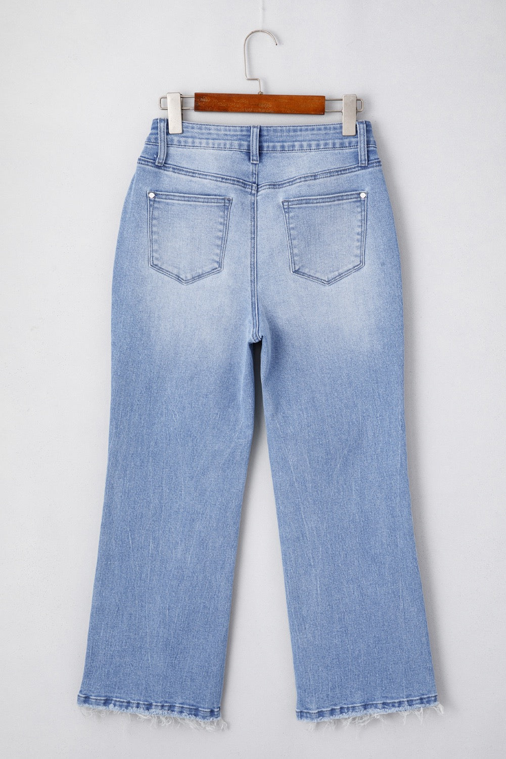 Light Blue Raw Hem Jeans LT