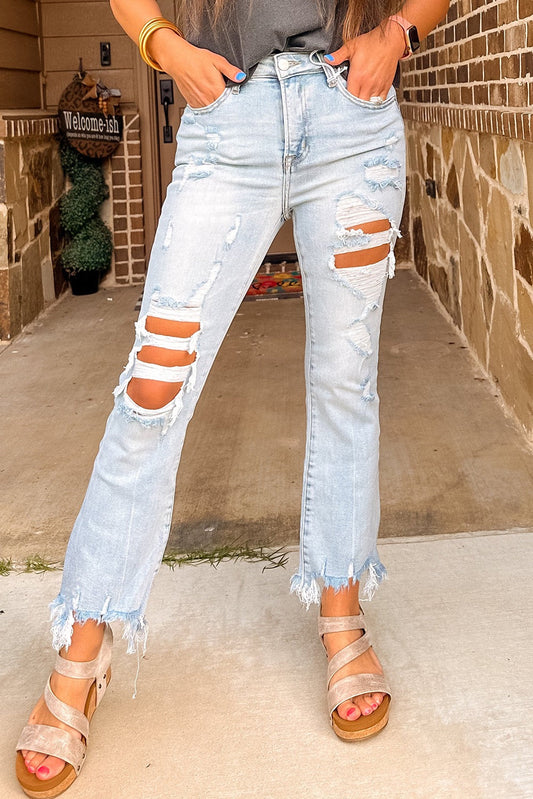 Light Blue Distressed Jeans LT