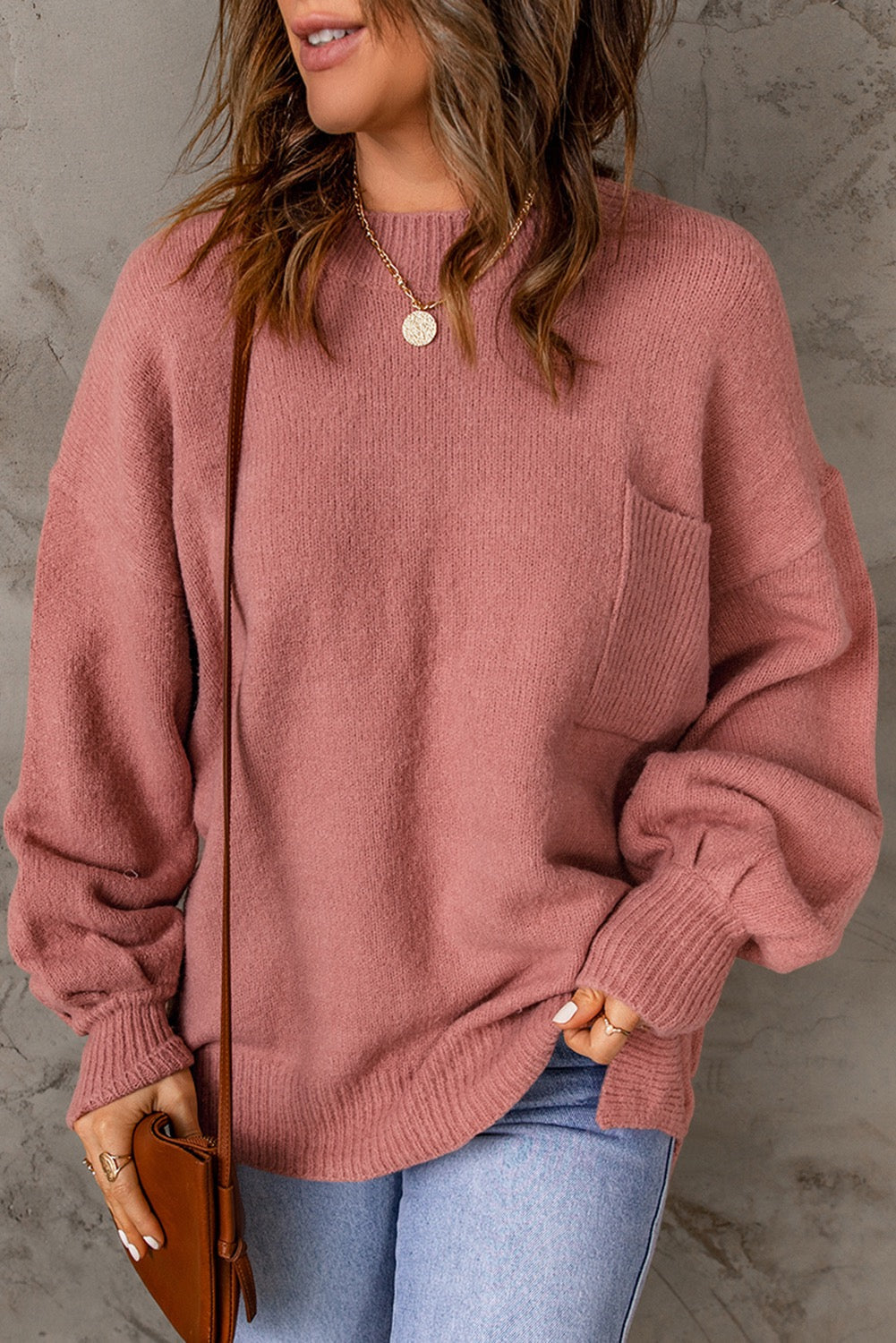 Pink Pocket Sweater LT