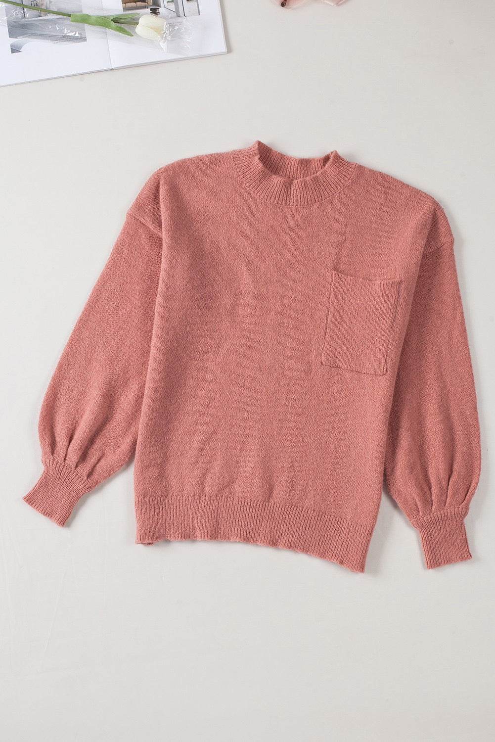 Pink Pocket Sweater LT