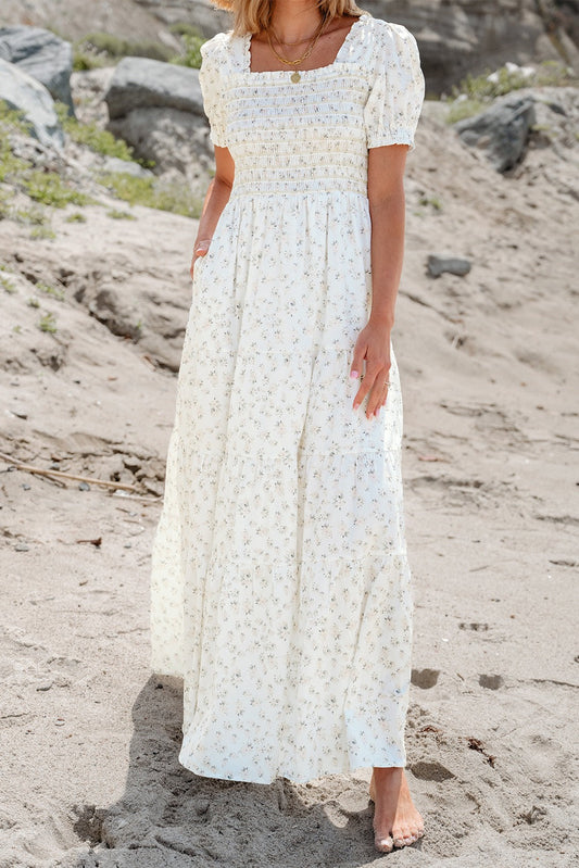 White Floral Maxi Dress LT