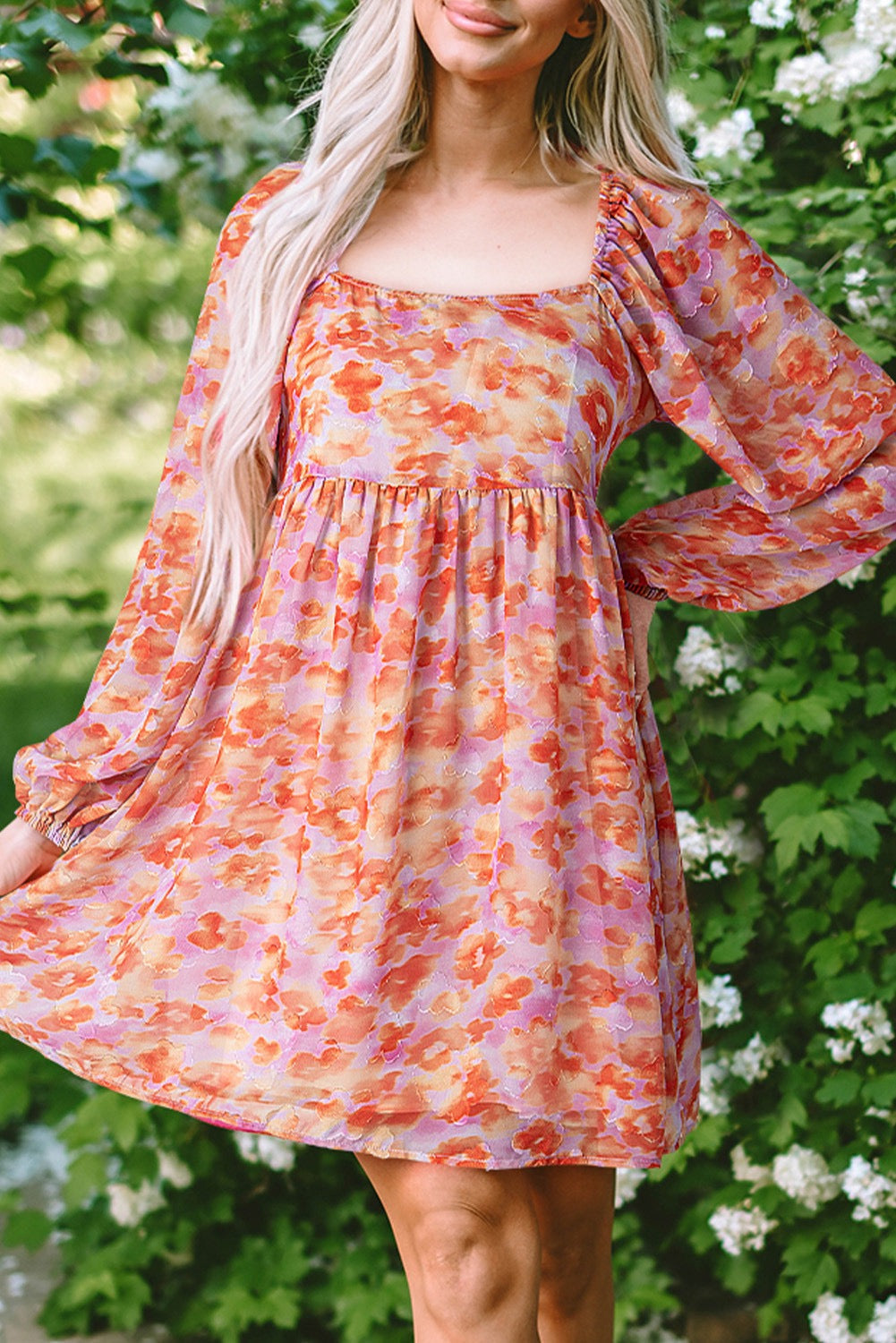 Orange Watercolor Dress LT