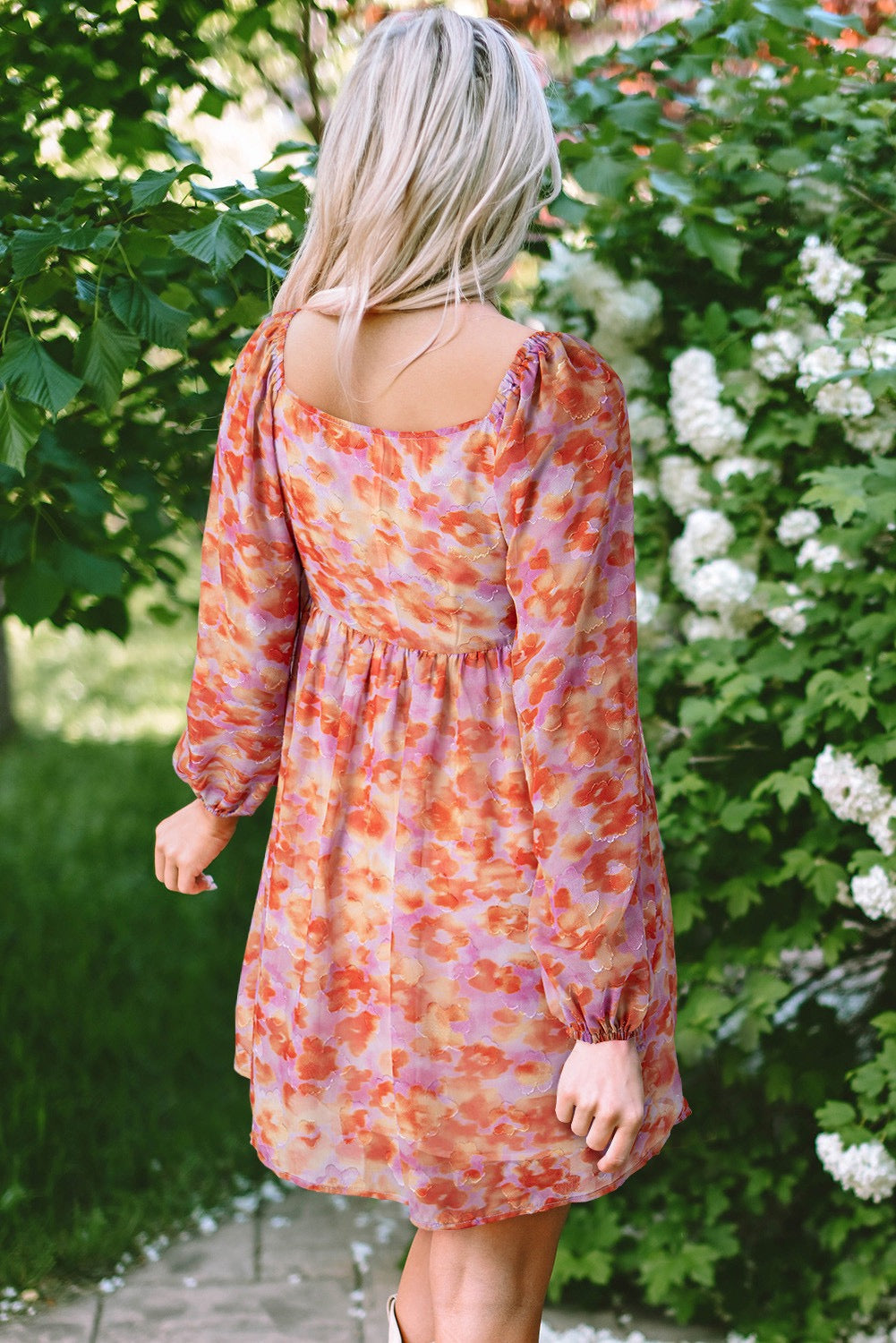 Orange Watercolor Dress LT