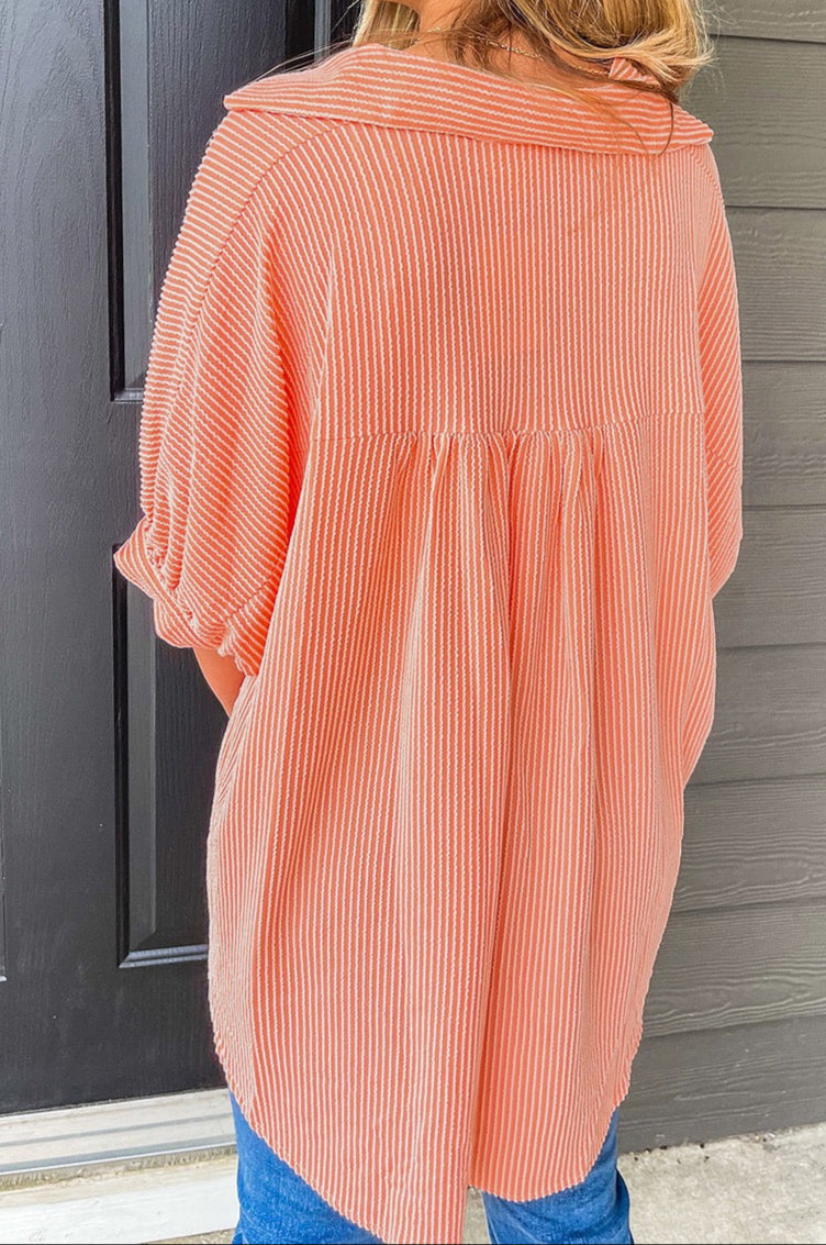 Orange Corded Blouse LT