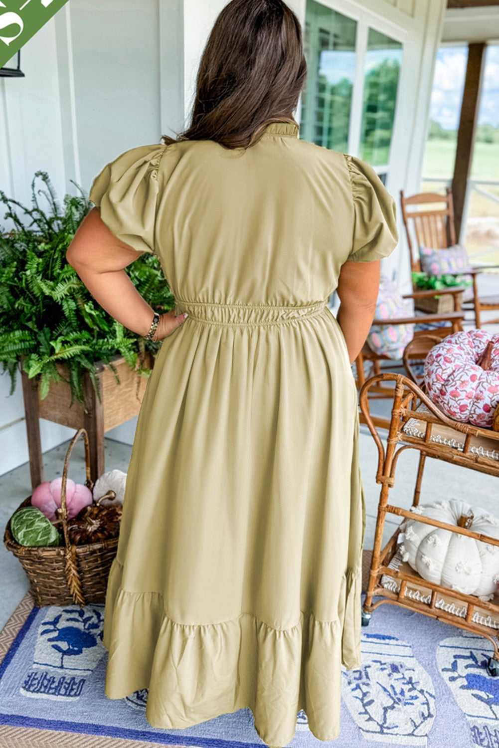 Green Plus Size Maxi February.