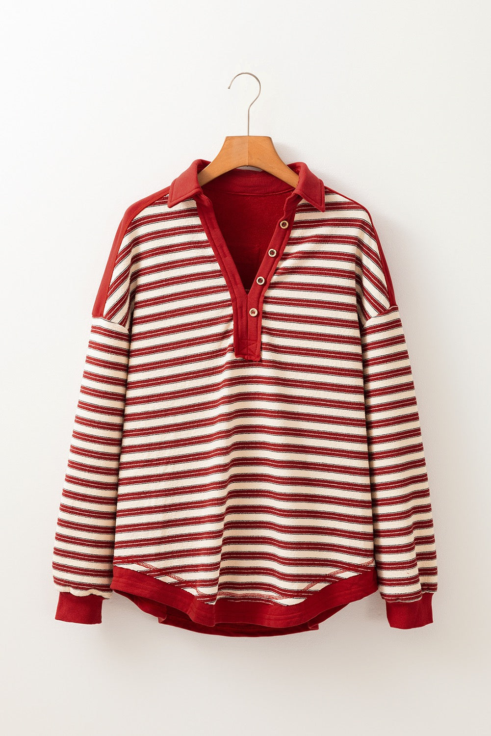 Red Striped Pullover LT