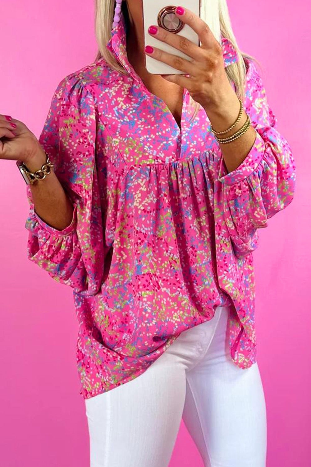 Pink Confetti Blouse LT