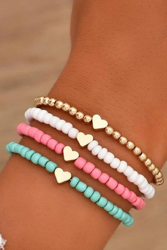 Beaded Heart Bracelets RTS