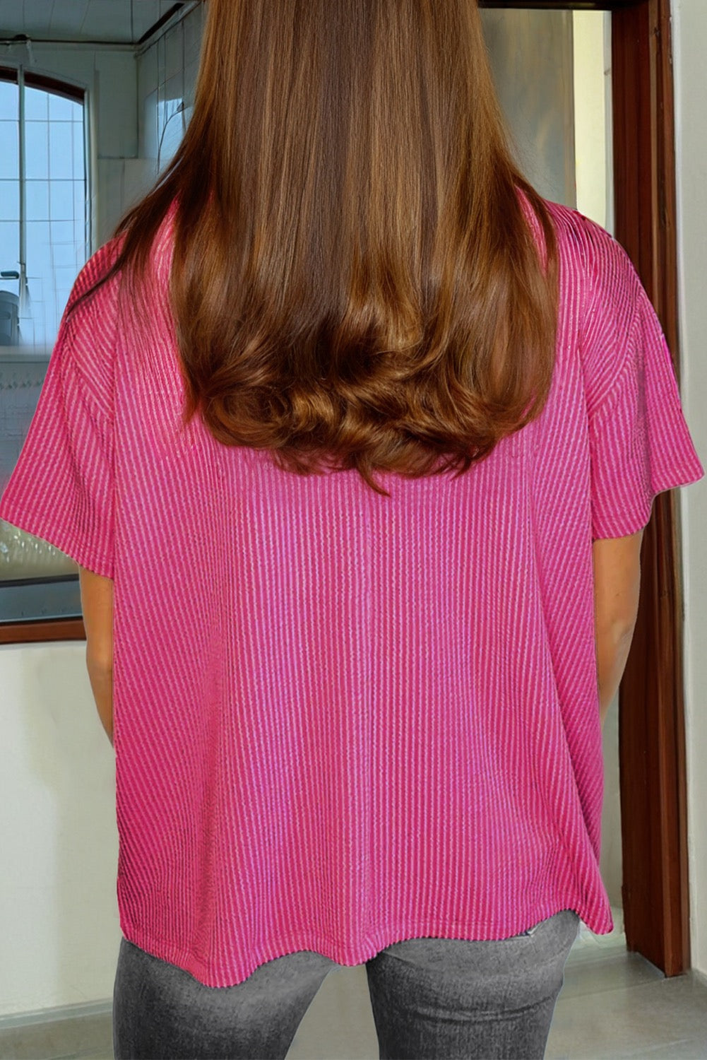 Pink Corded Shirt LT