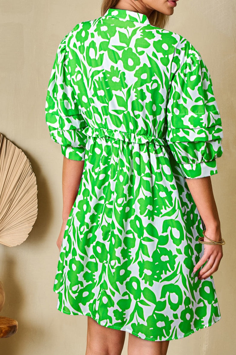 Green Floral Dress LT