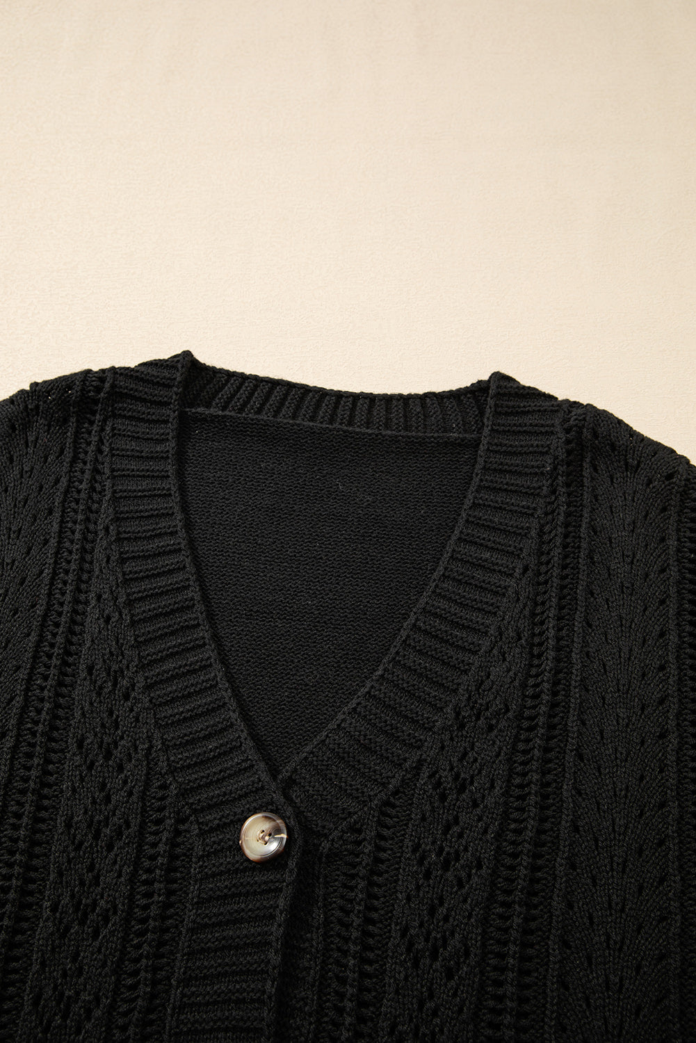 Black Drop Shoulder Cardigan LT