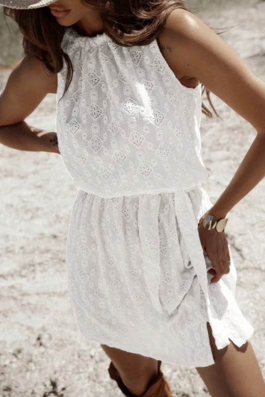 White Lace Mini Dress LT