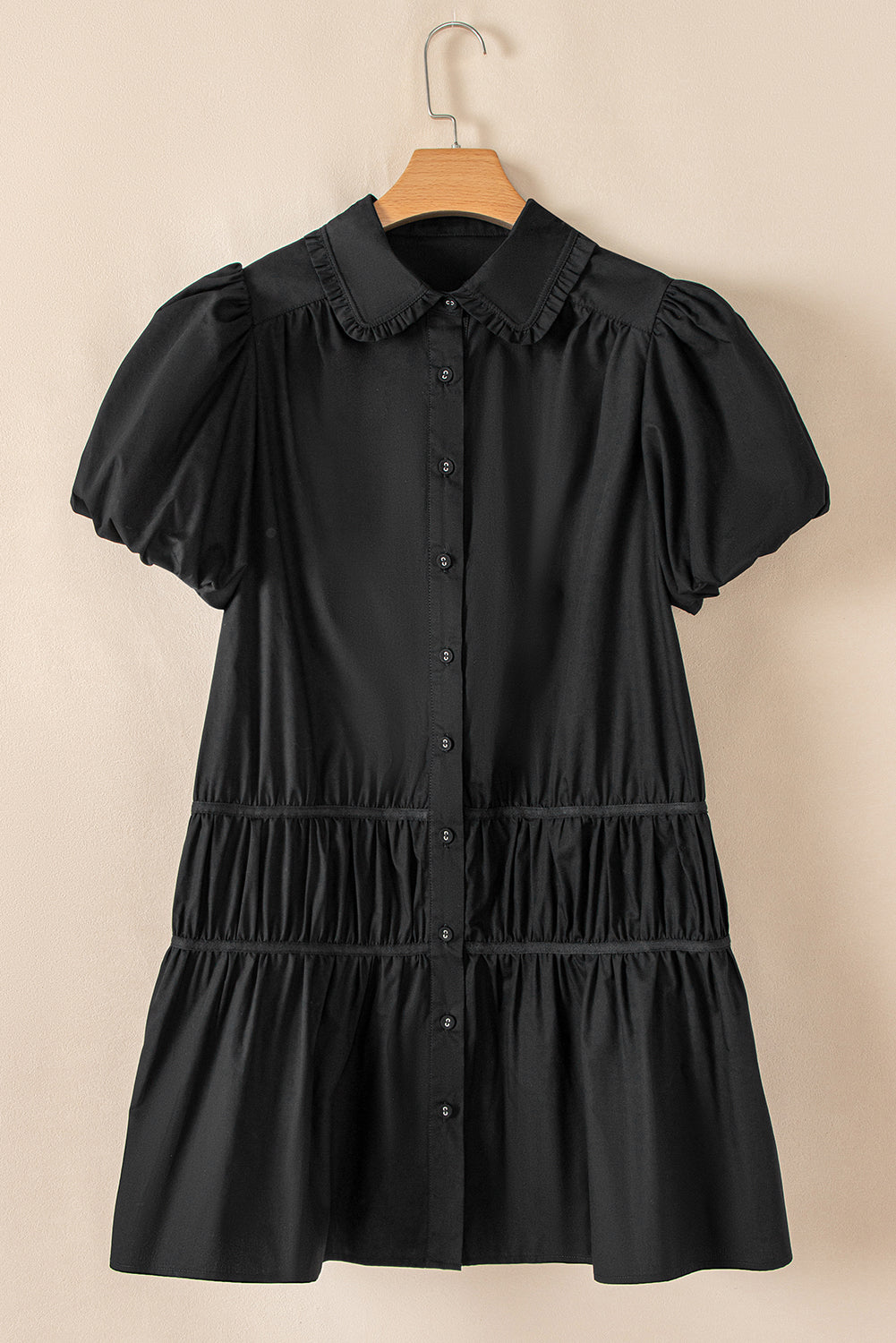 Black Ruffle Mini Dress LT