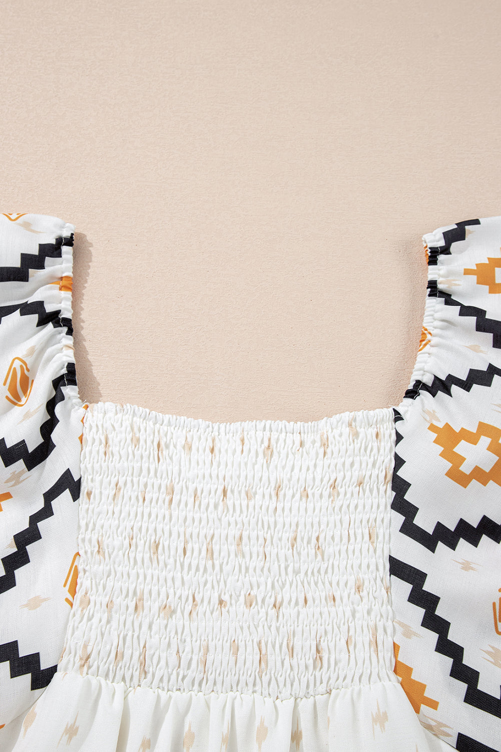 Beige Aztec Print Mini Dress LT